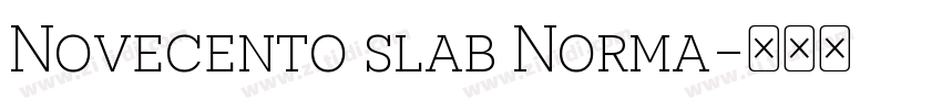 Novecento slab Norma字体转换